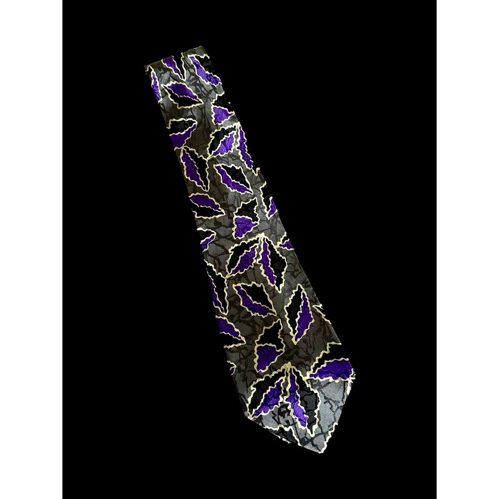 Vintage Giorgio Armani Cravatte  Silk Neck Tie Purple 90's